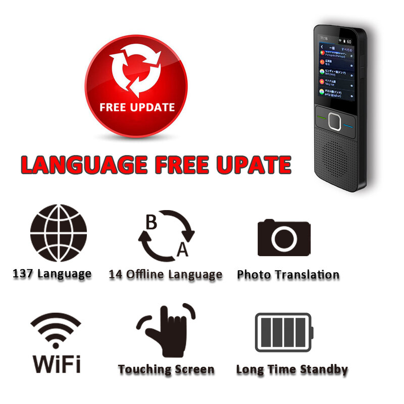 CTVMAN 137 traducteur de langue traducteur intelligent hors ligne en temps réel traducteur vocal intelligent Portable Traduttore hors ligne