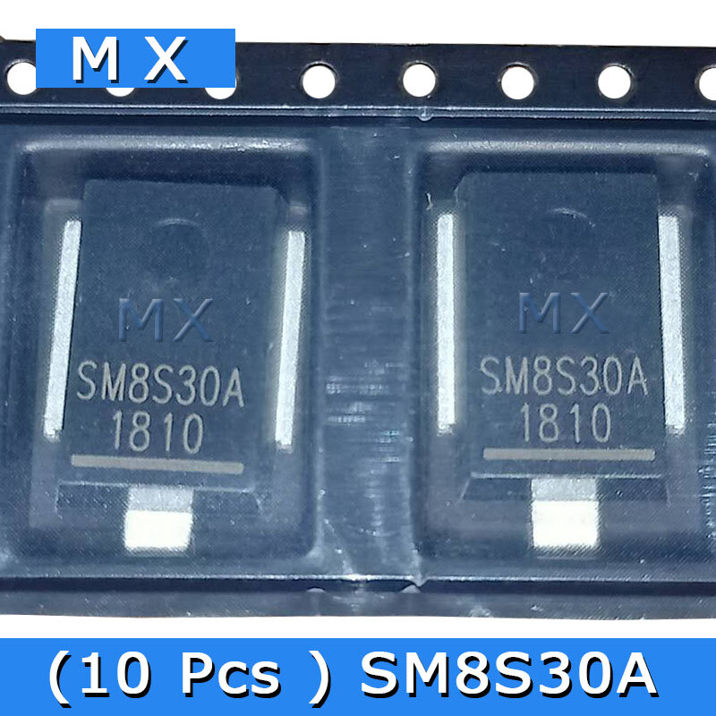 10 pces sm8s30a tvs de supressão transitória estabilizvolt 24v diode DO-218AB stabilo