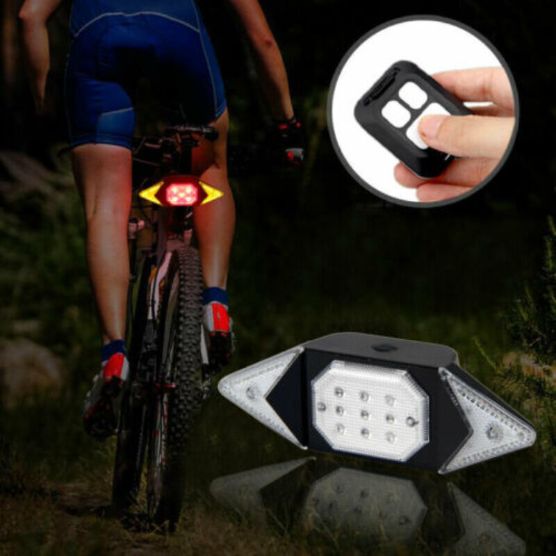 Luz LED trasera para bicicleta, indicador USB, luz de seguridad en bicicleta de montaña
