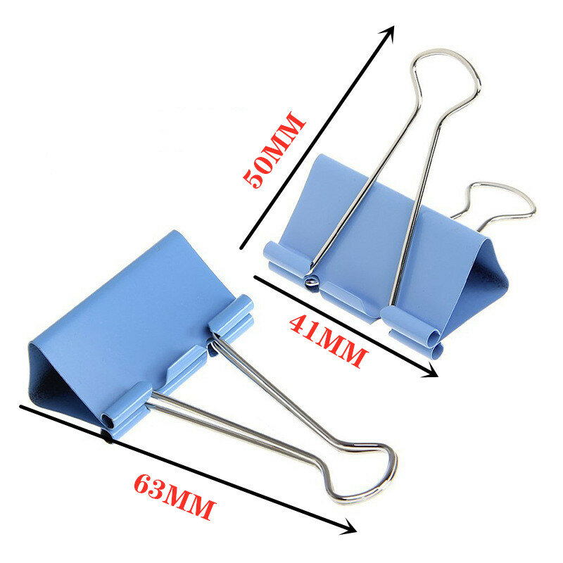 20/30PCS Large stationery clip 41mm color dovetail clip enhanced clip force long tail clip office and school supplies