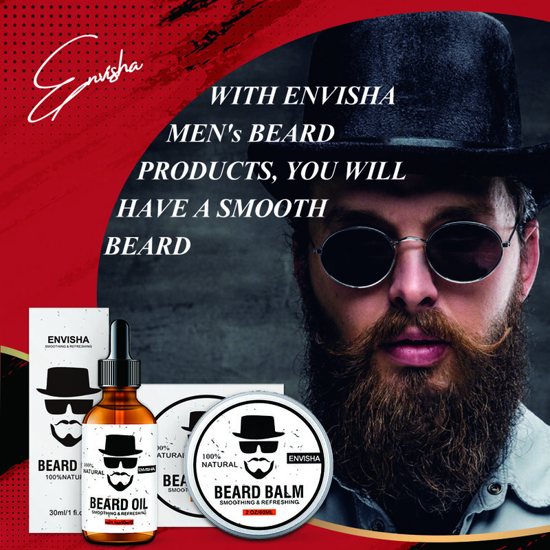 ENVISHA Growth Beard Care Oil Beard Cream Thicker More Full Thicken Hair For Men Grooming Treatment Clean Repair Moisturizing