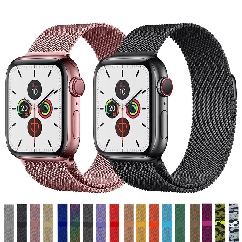 Milanese Loop strap Apply to apples watch band 1 2 3 4 5 series of 38MM 42MM iwatch band 40MM 44MM  Pulseira Watch accessories