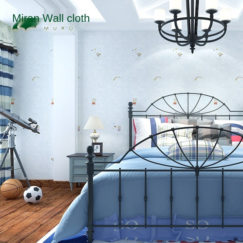 การ์ตูนเด็กห้องนอนปักเย็บปักถักร้อย Wall ผ้าหน้า Piggy Room Blue สีชมพูครอบคลุมผ้า