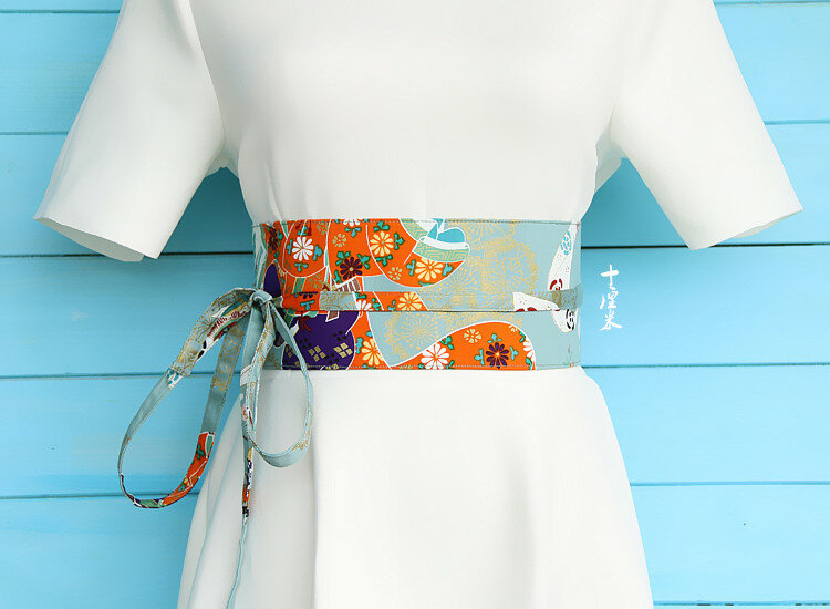 Originale Self-Made In Stile Giapponese E Vento Kimono Harajuku Accappatoio Letteratura Per Bambini Retrò Vento Nazionale Cintura Cintura