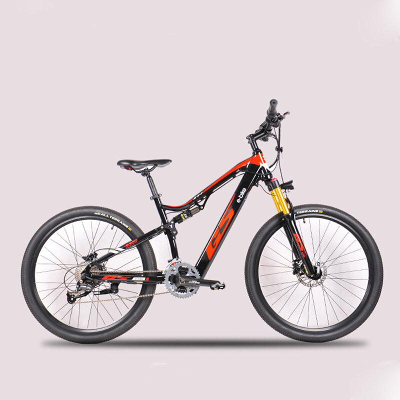 Vélo tout-terrain électrique à queue souple 27.5 pouces, batterie au lithium cachée, EMTB 27 vitesses, VTT chocs d'air