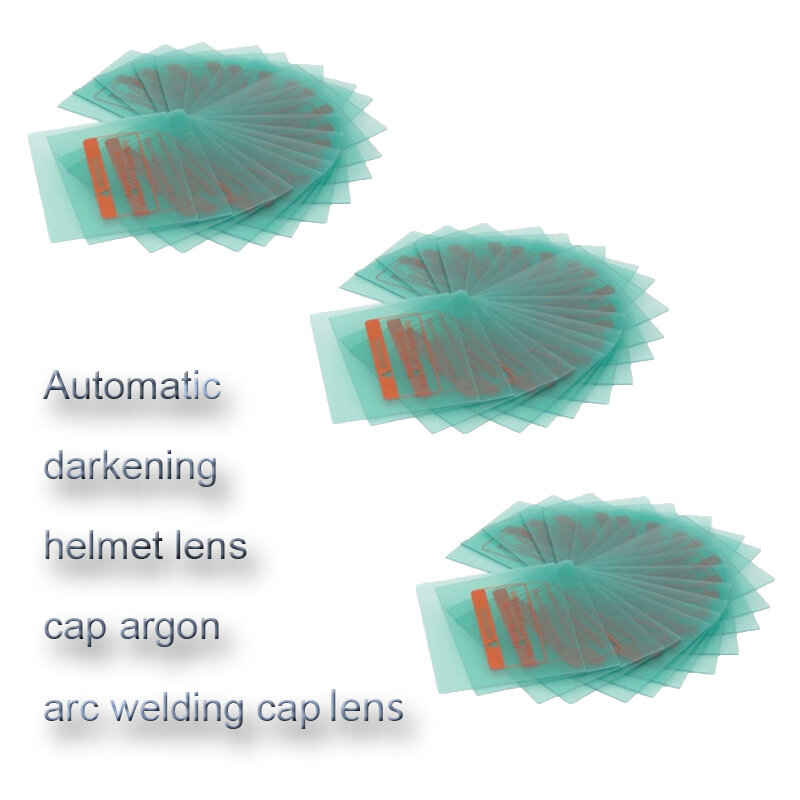 Lente de capacete com escurecimento automático, lente para cobrir capacete com arco de argônio, lente para máscara de capacete com 10 unidades