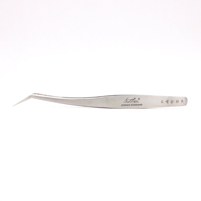 Pinça profissional funmix, pinça de alta precisão para extensão de cílios 3d 6d, pinça de maquiagem em aço inoxidável
