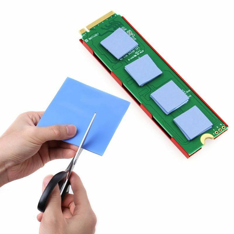100mmx 100mmx 0,5mm 1 Blatt/100PCS Thermal Pad GPU Cpu-kühlkörper Kühl Leitfähige Silikon Pad x6HB