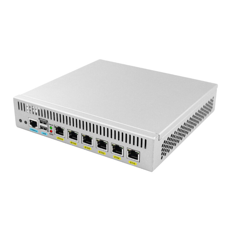 BKHD 방화벽 미크로틱 Pfsense VPN 네트워크 보안 기기 라우터 PC 인텔 아톰 D525, 인텔 닉, 6LAN, 2USB2.0, 1COM, 1VGA, FAN