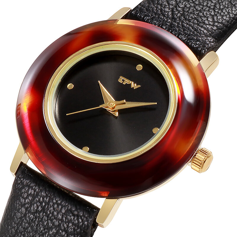 Relógio feminino de luxo leve, com pedras preciosas, grande mostrador, couro, pulseira, negócios, casual, para mulheres