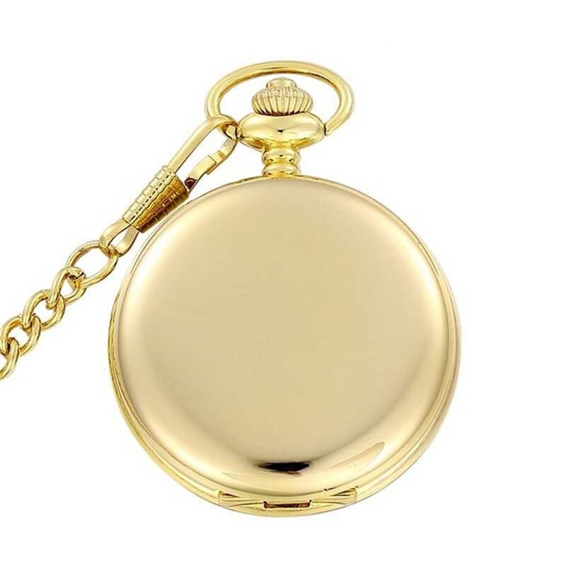 Unique Smooth Steampunk Pocket Watch Men With Fob Nacklace Chain Fashion Quartz Watches Mens Womens Gift reloj de bolsillo