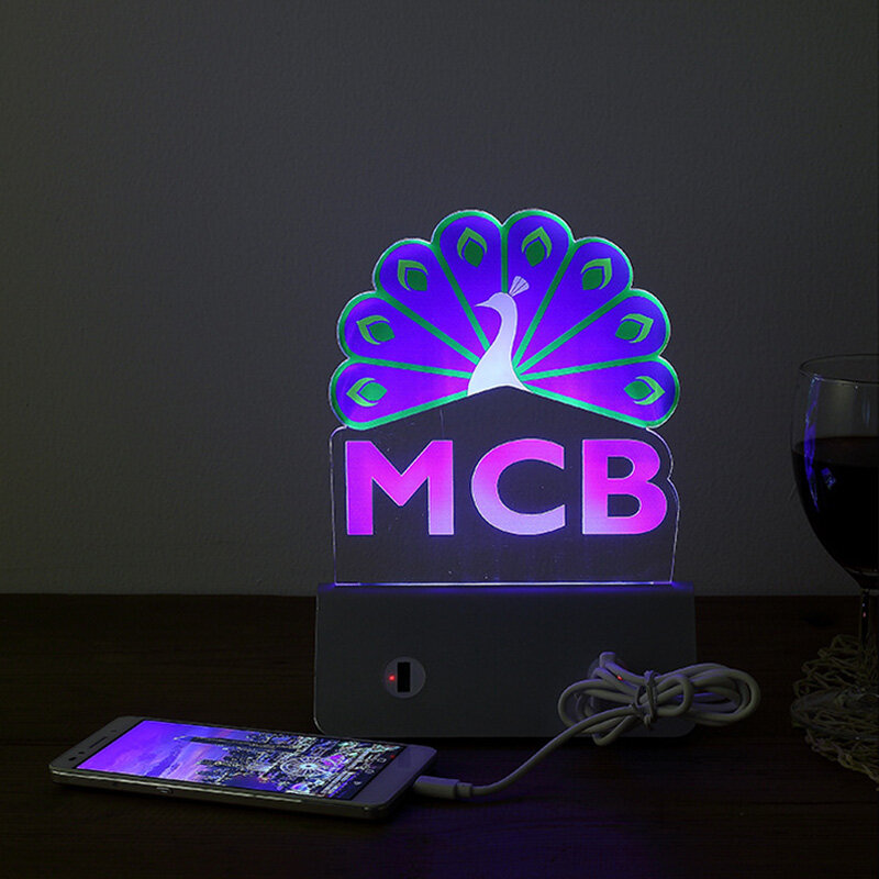 Luz Nocturna LED personalizada 3D, luz nocturna acrílica, cartelera con leche, té, café, tienda, restaurante, Bar, menú brillante, lámpara de mesa de marca, USB