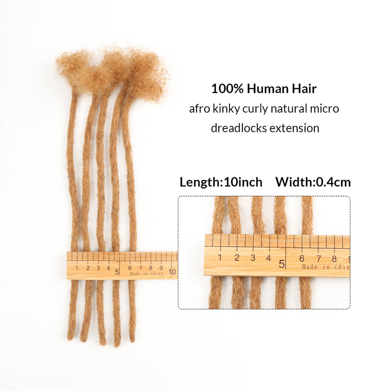 Vasta cor preta natural 100% macio natural afro kinky extensão do cabelo humano dreadlock loc extensão permanente cabelo humano