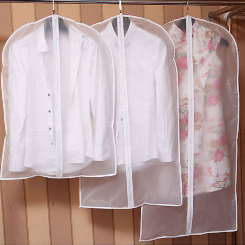 1PCS Transparent Wardrobe Storage Bags Cloth Hanging Garment Suit Coat Dust Cover