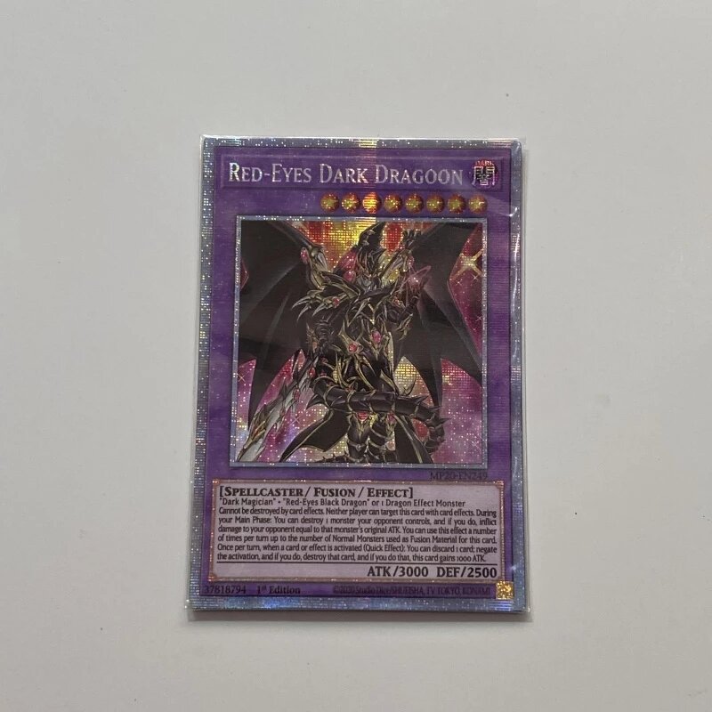 Yu-gi-oh MP20-EN249 SER/UR Red-Eyes Dark Dragoon, versión en inglés, tarjeta de colección de Hobby (no original)