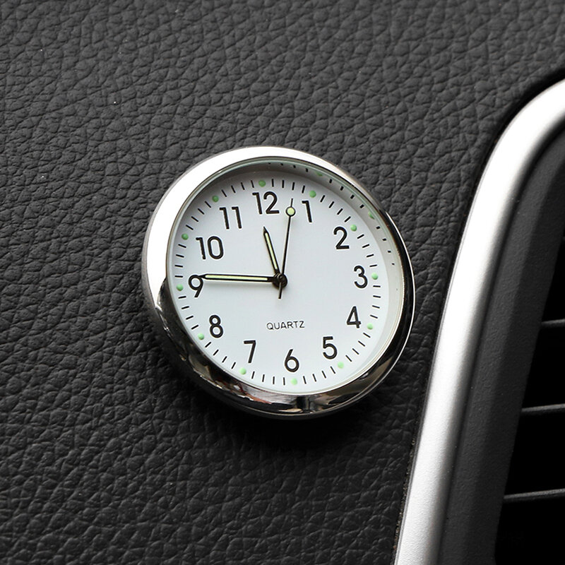 Zegar samochodowy Luminous Mini Automobiles wewnętrzny Stick-On cyfrowy zegarek mechanika zegary kwarcowe Auto Ornament akcesoria samochodowe prezenty