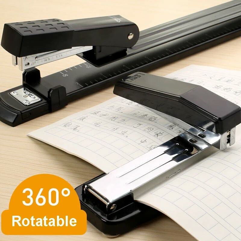 Poderoso, rotatable, labor-saving grampeador escritório do estudante pode reservar médio costura longo braço segurando papelaria grampeador médio 0414