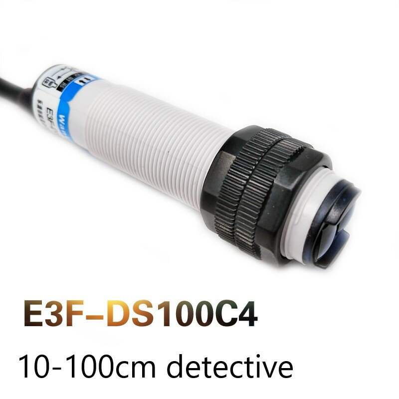 M18 Diffuse Reflectie Foto-Elektrische Sensor Schakelaars E3F-DS30C4 Npn Pnp Geen Nc Ac Dc 5Cm Tot 300Cm Detecteren Nabijheidsschakelaar