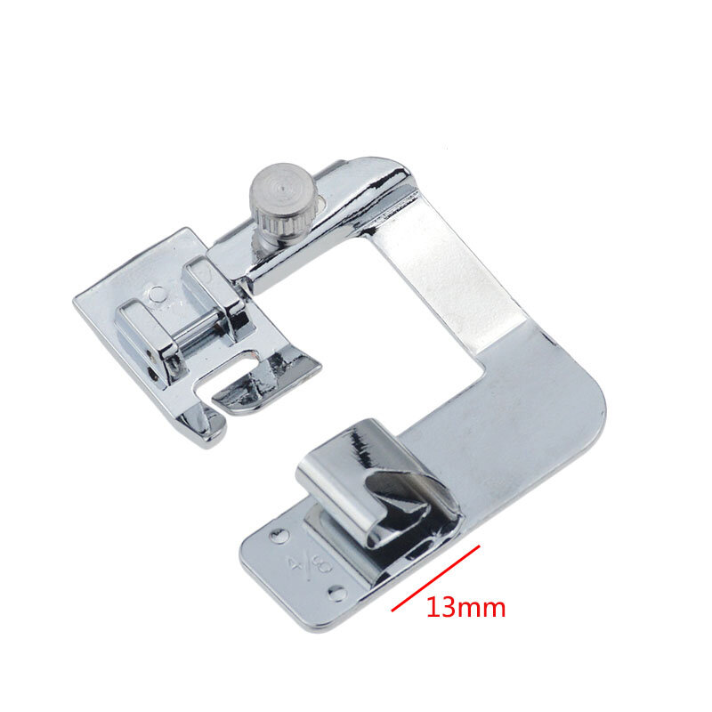 1pc 4/8 Edge-Rolling And Foot-Pressing Domestic Sewing Machine Foot Presser Rolled Hem Feet Set 13/19/25mm