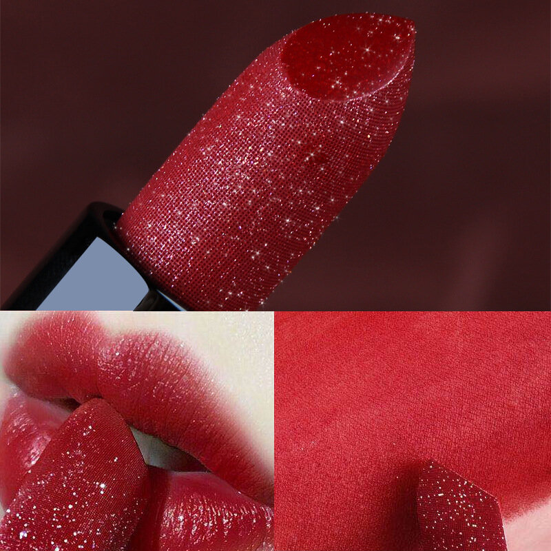 Pintalabios brillantes de diosa resistente al agua hidratante labios de larga duración maquillaje Sexy rojo brillo labio Stick Corea cosméticos