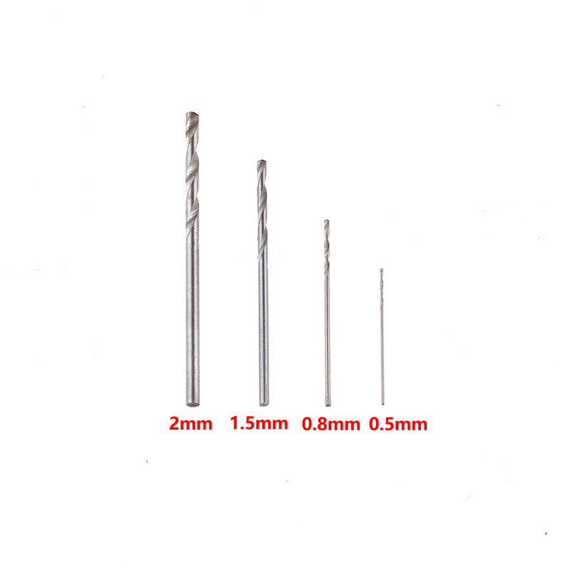 10/40PCS HSS Mini Drill Twist Drill Bits Set for Woodworking Plastic And Aluminum Electrical Drill Tool 0.5mm 0.8mm 1.5mm 2.0mm