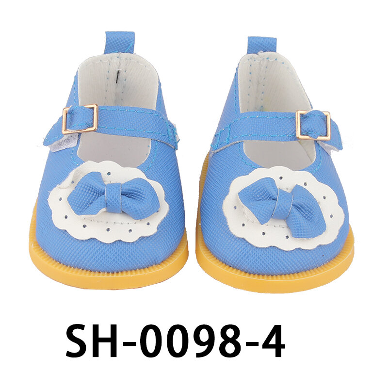 Sepatu Boneka 7Cm Cocok 18 Inci Boneka Amerika Sepatu Bot Pita Kulit Imut untuk Bayi Baru Lahir & OG 43Cm, Mainan Aksesori Boneka Anak Perempuan Rusia