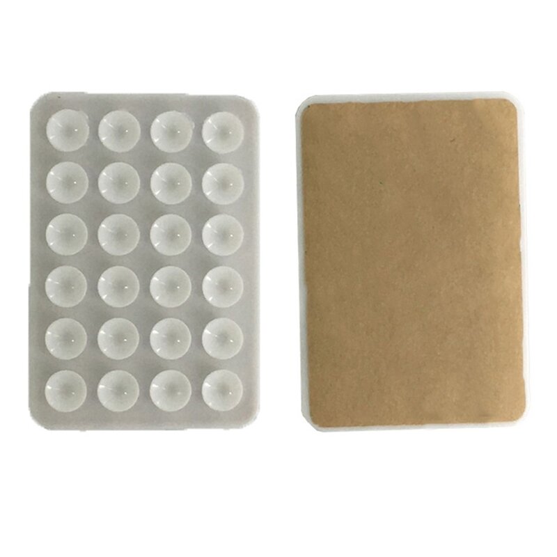 Small Step Silicone Phone Stickers Sucker Single-sided Square With Adhesive Suction Cup Sticker Mobile Phone Accessories