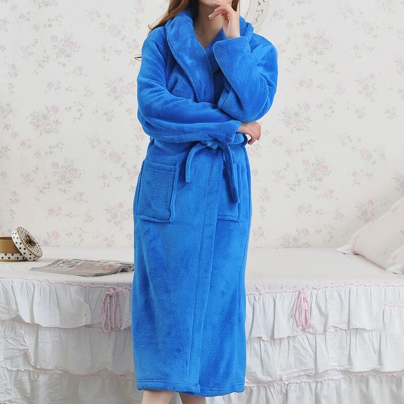 Lässige Frauen Nachtwäsche Flanell Nachtwäsche Kimono Robe Kleid warme intime Dessous Home Kleidung 2021 neue Nachthemd Homewear