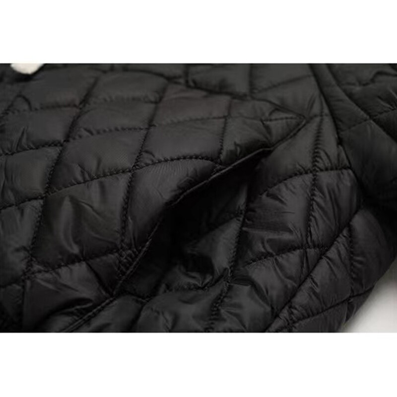 Женский пуховик с отложным воротником, свободная стеганая куртка с винтажными карманами, теплая толстая верхняя одежда, зима 2022