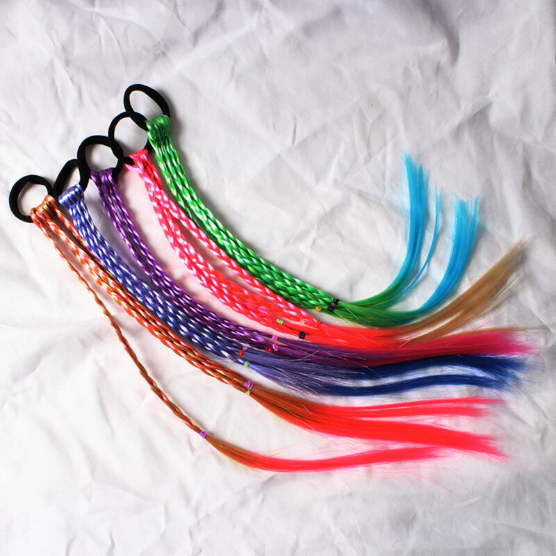 2 unidades/pacote novas meninas crianças torção trança corda simples faixa de borracha acessórios para o cabelo crianças peruca corda braider ferramentas cabeça wear