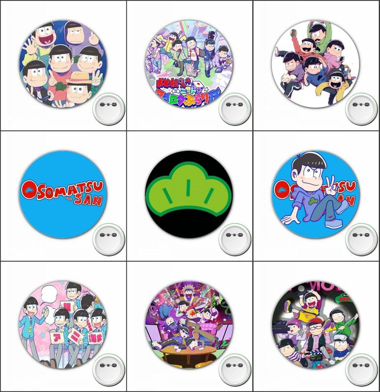 Insignia de anime japonés Matsuno Osomatsu, 3 piezas, broche de dibujos animados, alfileres para mochilas, bolsas, botones, accesorios de ropa