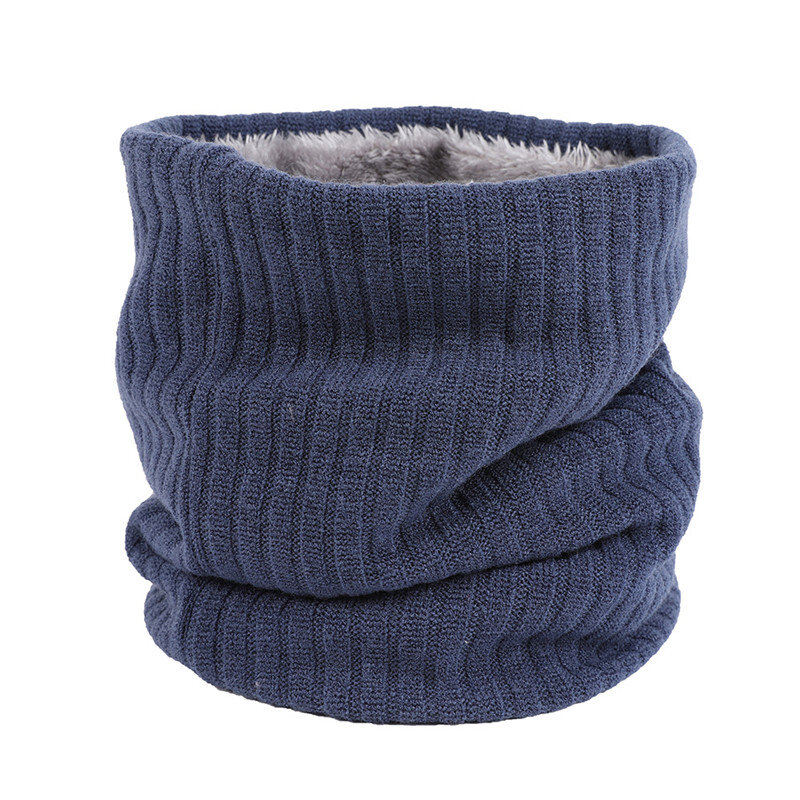 Écharpe épaisse en velours, unisexe, pour Couple, en tricot, couleur unie, garde au chaud, hiver
