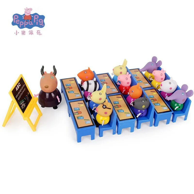 Original Peppa cochon jouet George cochon Action jouet figurines enseignant en classe apprentissage enfants jeu poupée jouets enfants cadeau d'anniversaire