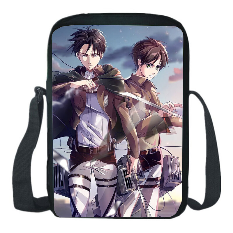 New Attack On Titan Messenger Bag School Bag Sling Satchel Anime borse a tracolla singole zaini per studenti