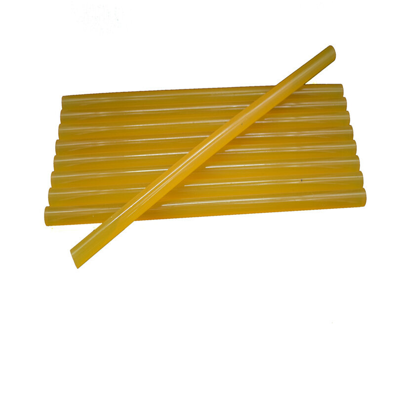 Barras de pegamento de fusión en caliente amarillas para pistola de pegamento eléctrica, palo adhesivo de uso General para reparación de artesanía de Audio de coche, 11mm o 7mm