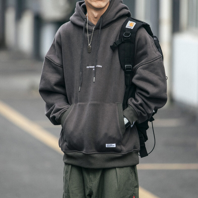 Sudadera con capucha de lana fina de alta calidad para hombre, ropa de calle japonesa, jersey de Hip-Hop, ropa de pareja coreana, talla grande Harajuku