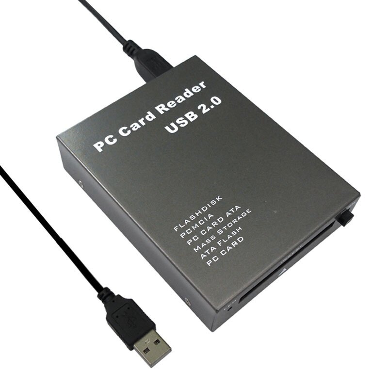 Czarna karta Adapter USB 2.0 do PC Adapter ATA PCMCIA dysk Flash czytnik kart pamięci Plug & Play 110*90*23mm