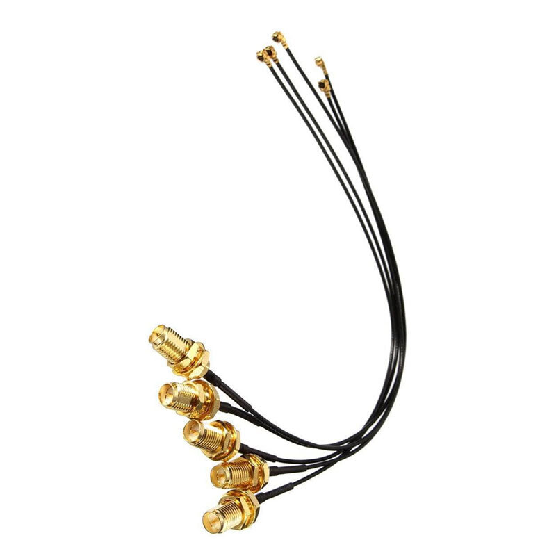 Adaptador de línea hembra IPEX a SMA, alimentador coaxial WiFi/GSM/GPS/4G/433, cable de antena de 15cm, 5 uds.
