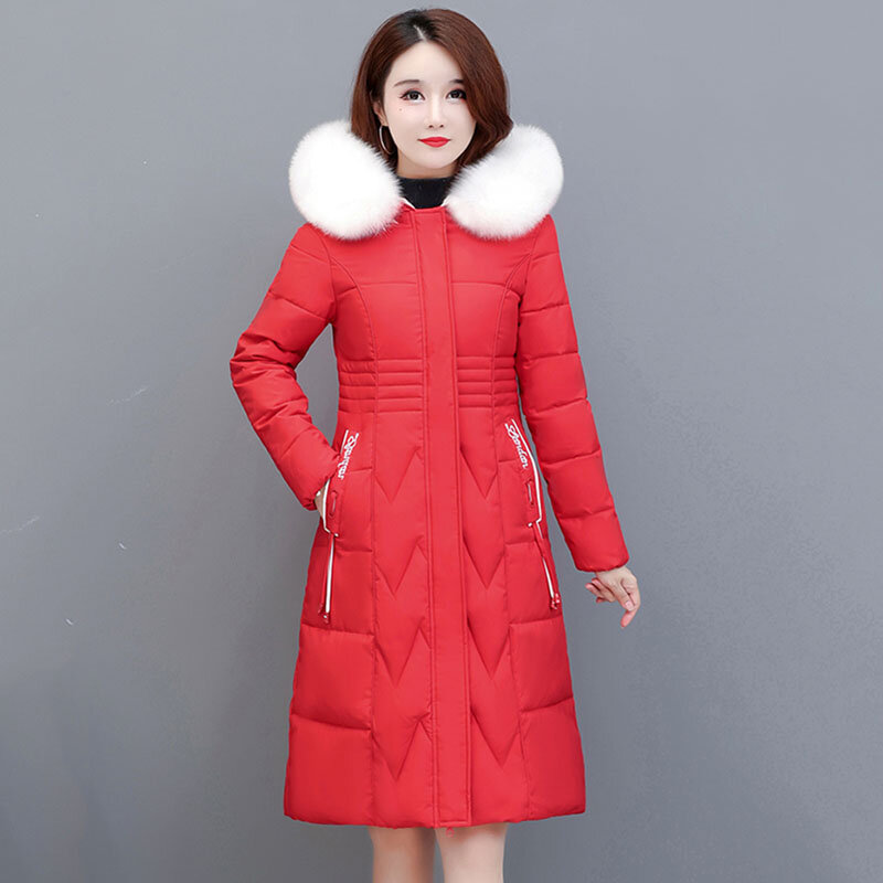 Goddess-abrigo de plumón de pato blanco para mujer, chaqueta gruesa y cálida con capucha, talla grande, 2024