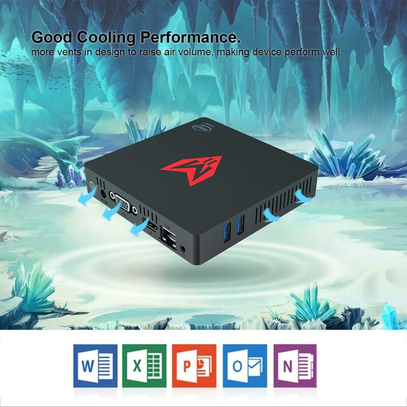 Komputer Mini Lan Ganda Quad Core CPU Pc Mini Murah Pc Nano Itx Motherboard HTPC Home Theater untuk Win10