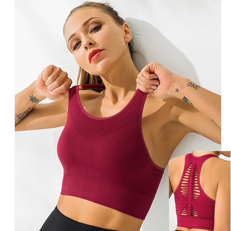 New seamless loli back bra mesh traspirante sport Top intimo antiurto yoga Bra running Gym Fitness sports underwear