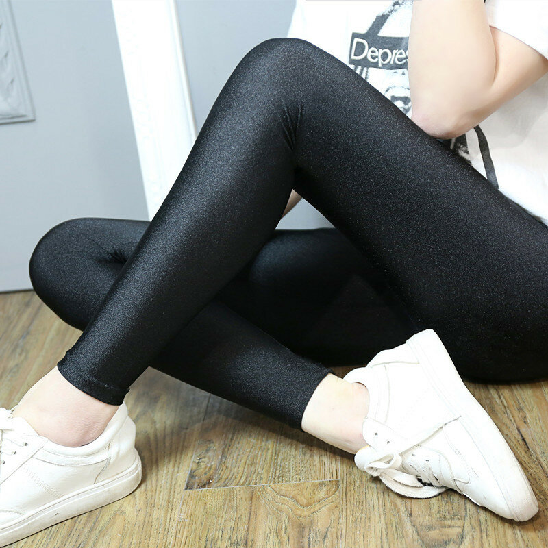 2020 New Design Comfortable Women High Elastic Stretch Black Leggings Lustrous Trousers Big Sze Quality Velvet S M L XXL 3XL 4XL