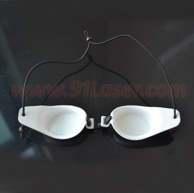 Laser Safety Goggles for 190-3000nm CE  Ceramic White and Metal Material Cleaning Cloth and Plastic Case Laser Glasses