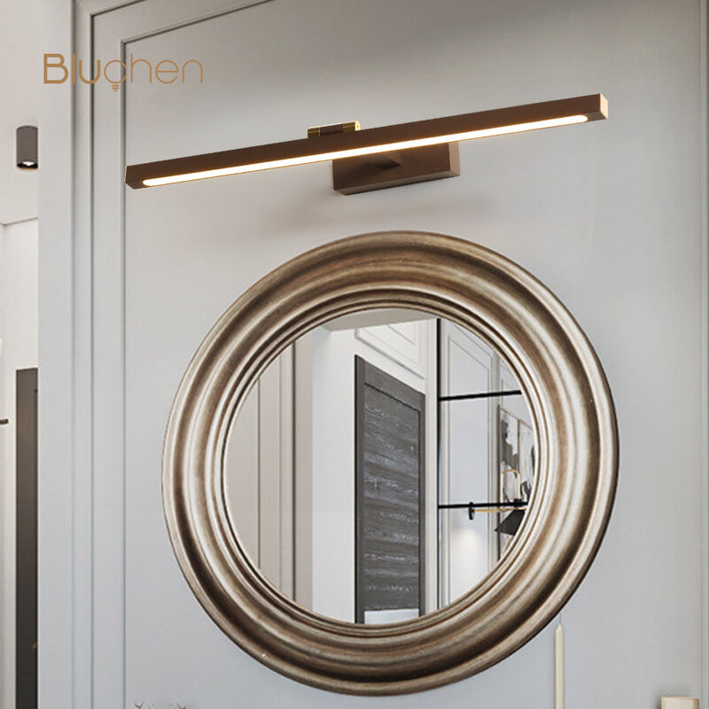 Lampu Dinding Led Kamar Mandi Modern untuk Rumah Lampu Dinding Emas Perak Hitam Lampu Dinding Cermin Dalam Ruangan Lampu Dinding