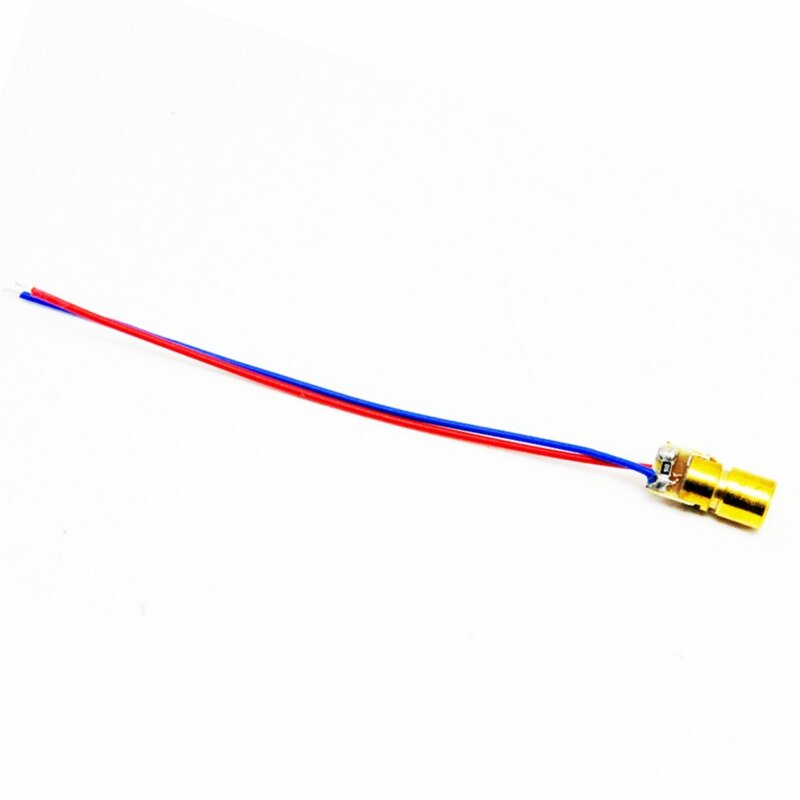 Módulo de punto de diodo láser rojo tipo Mini, 650nm, 5mw, con controlador 3V, 6x10mm (paquete de 10)