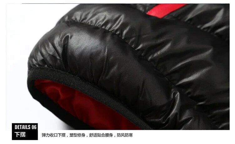 새로운 따뜻한 두꺼운 남자 파카 재킷 겨울 캐주얼 남성 아웃웨어 코트 솔리드 스탠드 칼라 남성 방풍 코튼 패딩 다운 재킷