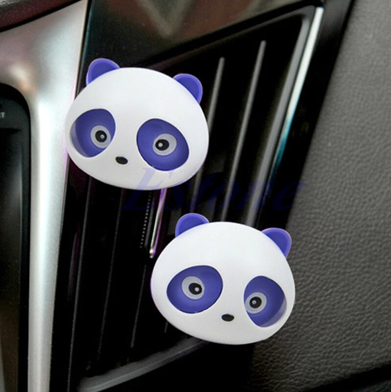 Ambientador automático para salpicadero de coche, difusor de Perfume de Panda parpadeante, artículo popular, envío directo, 2 uds.