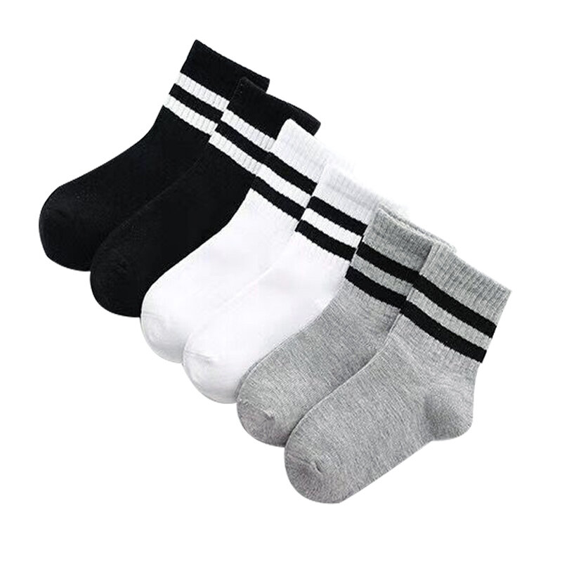 3 Pairs / lot Boys Socks Spring & Autumn Stripe High Quality Cotton Brand Student Kids Socks 3-15 Year Children Socks