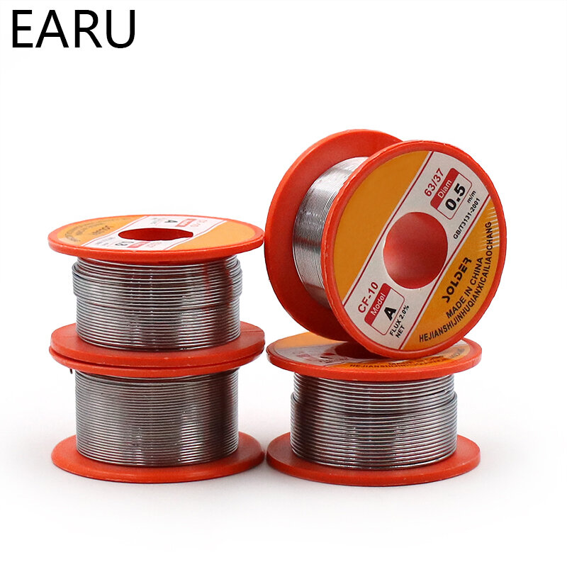 50g One Roll 0.3/0.4/0.5/0.6/0.8/1.0mm Diam 60/40 63/37 Clean Rosin Core Welding Tin Lead Solder Iron Wire Reel Soldering Tools