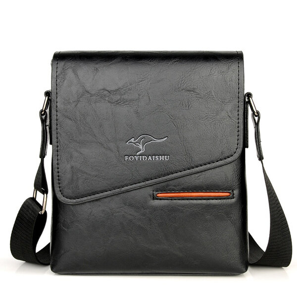 Деловая мужская сумка-мессенджер через плечо из искусственной кожи, сумка-тоут, портфель через плечо черного и коричневого цвета